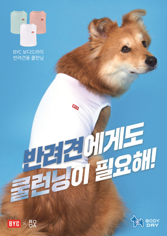 메리야스 아닌 ‘개리야스’?…BYC, ‘반려견용 쿨런닝’ 출시